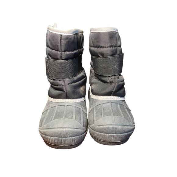 Cat & Jack Snow Boots Toddler Little Boy Girl‎ 7 Black & Grey Waterproof - Picture 5 of 9
